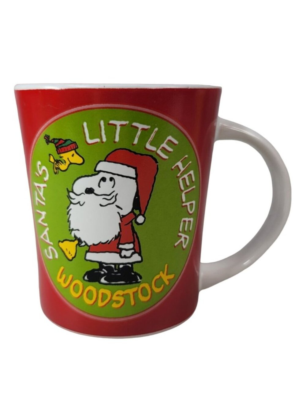 Peanuts Snoopy Woodstock Christmas Mug 14oz Santa's Little Helper Ringing Bell